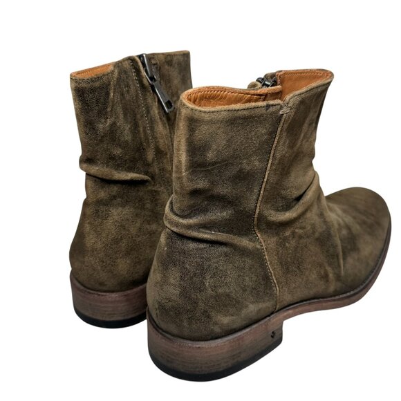 $698 John Varvatos Collection Morrison Sharpei Leather Boots Brown Khaki size 7 - Picture 7 of 11